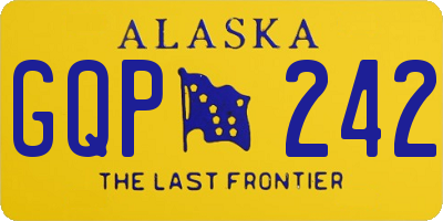 AK license plate GQP242