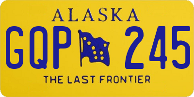 AK license plate GQP245