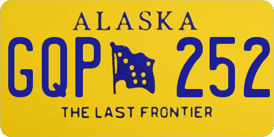 AK license plate GQP252