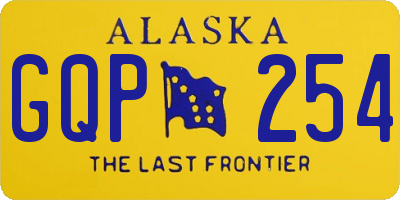 AK license plate GQP254