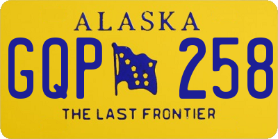 AK license plate GQP258