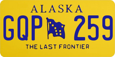 AK license plate GQP259
