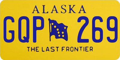AK license plate GQP269