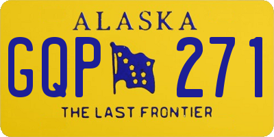 AK license plate GQP271