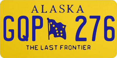 AK license plate GQP276