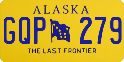 AK license plate GQP279