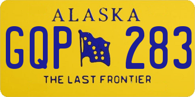 AK license plate GQP283