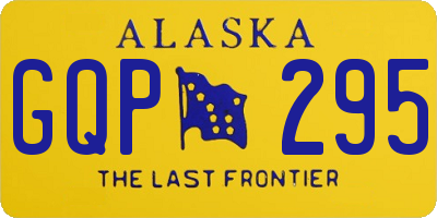 AK license plate GQP295
