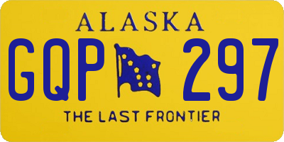 AK license plate GQP297