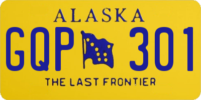 AK license plate GQP301