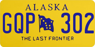 AK license plate GQP302