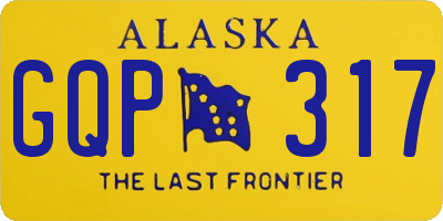 AK license plate GQP317