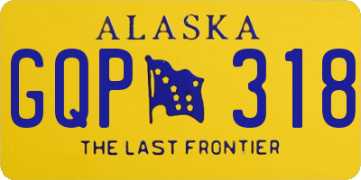 AK license plate GQP318