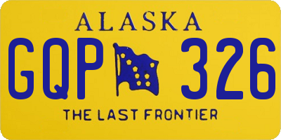 AK license plate GQP326