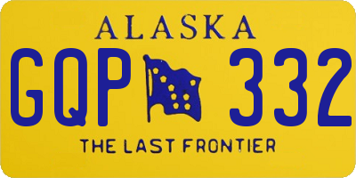AK license plate GQP332