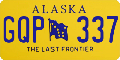 AK license plate GQP337