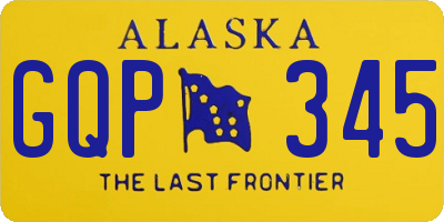 AK license plate GQP345