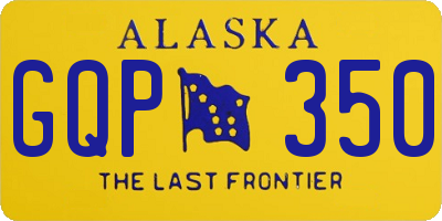 AK license plate GQP350