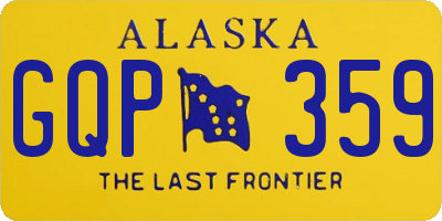 AK license plate GQP359
