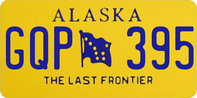 AK license plate GQP395