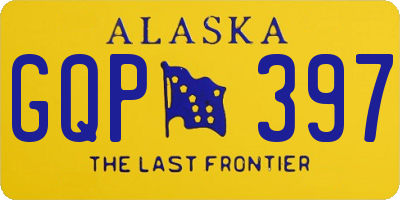 AK license plate GQP397
