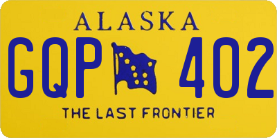 AK license plate GQP402