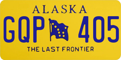 AK license plate GQP405