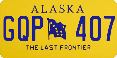 AK license plate GQP407