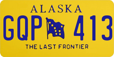 AK license plate GQP413