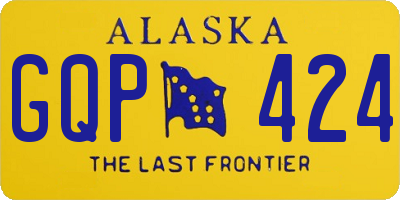 AK license plate GQP424