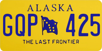 AK license plate GQP425