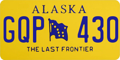 AK license plate GQP430