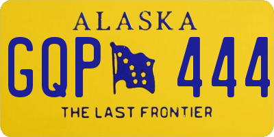 AK license plate GQP444