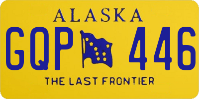 AK license plate GQP446