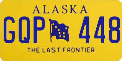 AK license plate GQP448