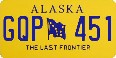 AK license plate GQP451