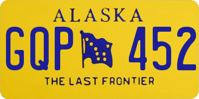 AK license plate GQP452