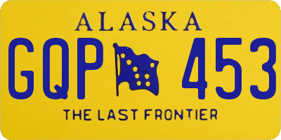 AK license plate GQP453