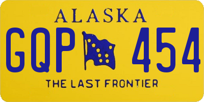 AK license plate GQP454