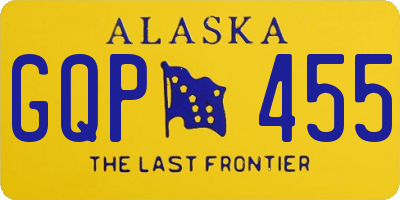 AK license plate GQP455