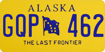 AK license plate GQP462