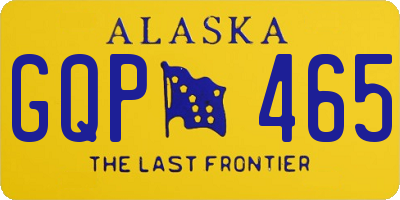 AK license plate GQP465