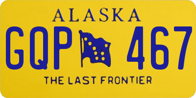 AK license plate GQP467