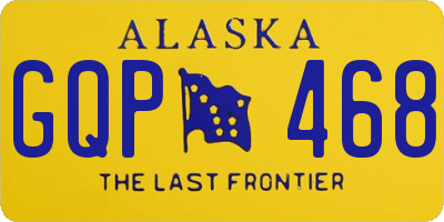 AK license plate GQP468