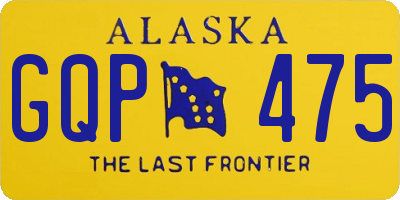 AK license plate GQP475