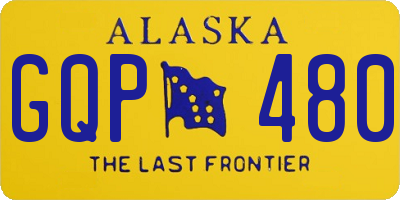 AK license plate GQP480