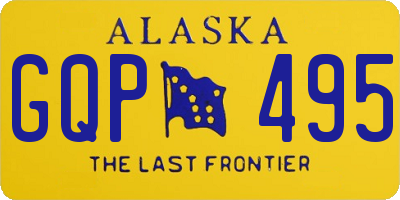 AK license plate GQP495