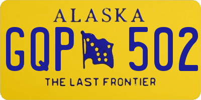 AK license plate GQP502