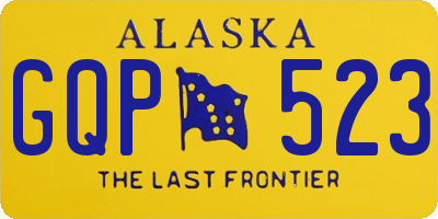 AK license plate GQP523