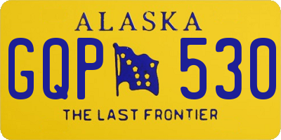 AK license plate GQP530